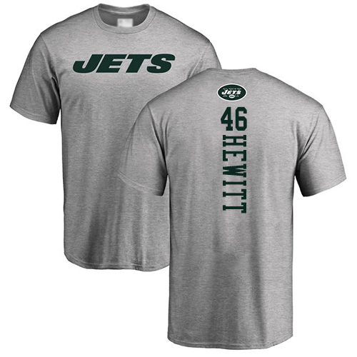 New York Jets Men Ash Neville Hewitt Backer NFL Football #46 T Shirt